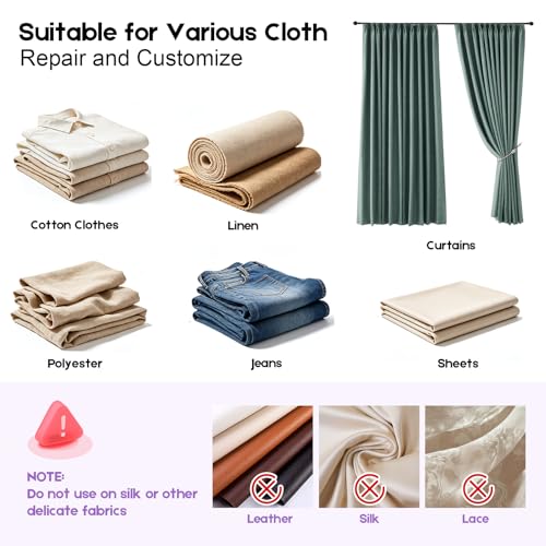 Image of Stitch Gun for Clothes, Handheld Quick Clothing Fixer | 3000 Fasteners (1000 Black /1000 White /1000 Color) + 6 Needles, for Quick Clothing Repairs, Retail Tagging, and Fabric Crafts