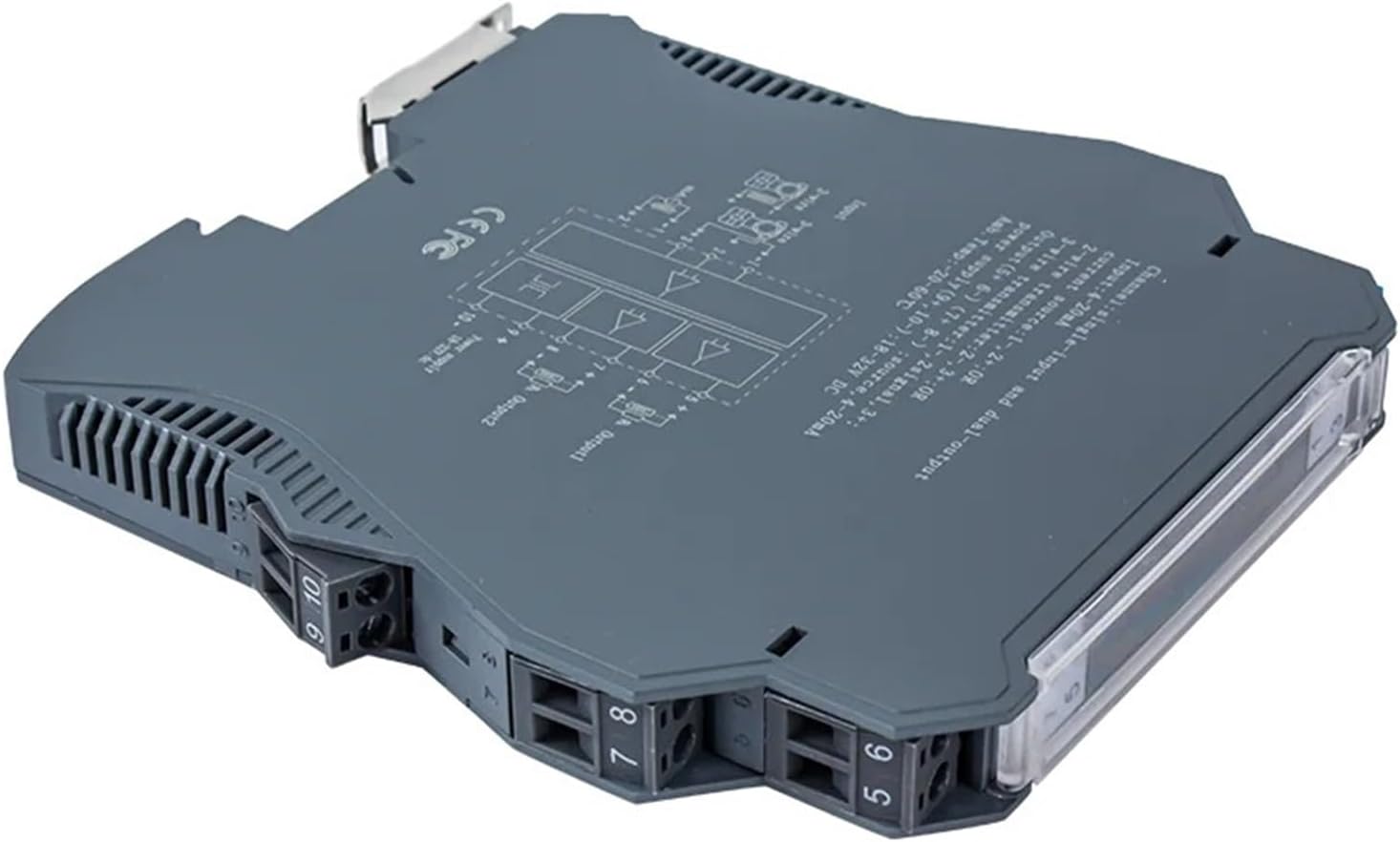 DC Signal Isolator 4-20mA to 0-10V 1 in 1 Out Signal Distribution Analog Current Signal Isolation Converter(0-10MA OUPUT_DC24V Power Supply_0-5V Input)