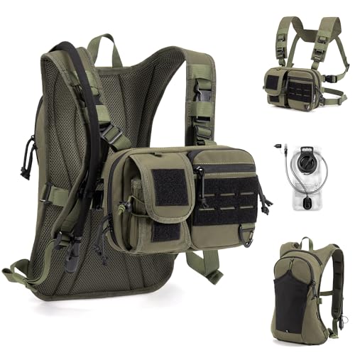 CLTAC 2-in-1 Chest Pack & Hydration Backpack 2.5L Green