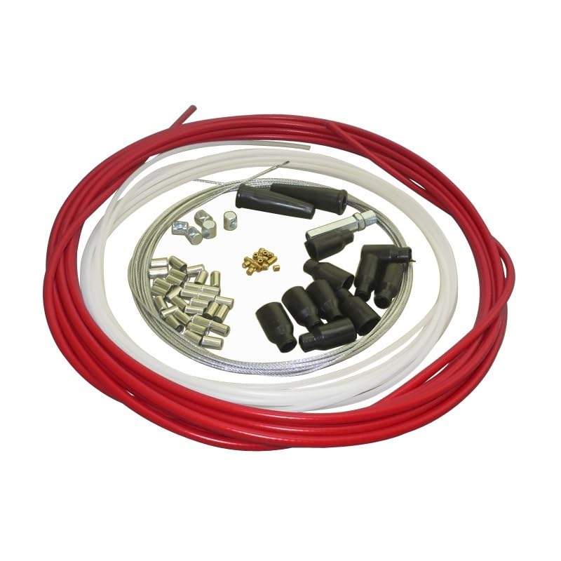 Kit accélérateur de moto rouge 5 mètres câble embouts pour buggy kart
