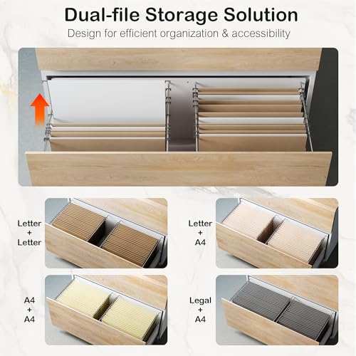Image of ModernMate 2 Drawer Lateral File Cabinet for Home Office, 31.5W*23H