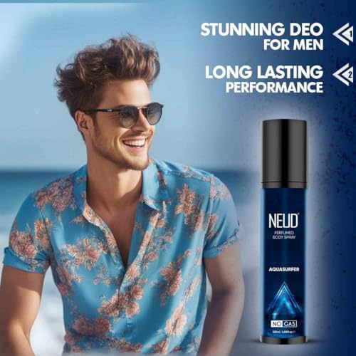 Image of NEUD 120ml Luxury Aquasurfer Deodorant for Men, Perfume for Men Gift Set, Body Spray for Man, Fresh & Long Lasting Fragrance - Pack of 1
