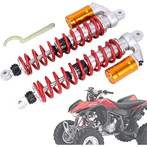 OUMURS Pair Adjustable 410mm Air Shock Absorber Compatible with Honda Sportrax TRX400EX TRX 400 EX 1999-2008; TRX450ER TRX 450 ER 2006-2014; TRX450R TRX 450 R 2006-2012 ATV Front Shock Cover