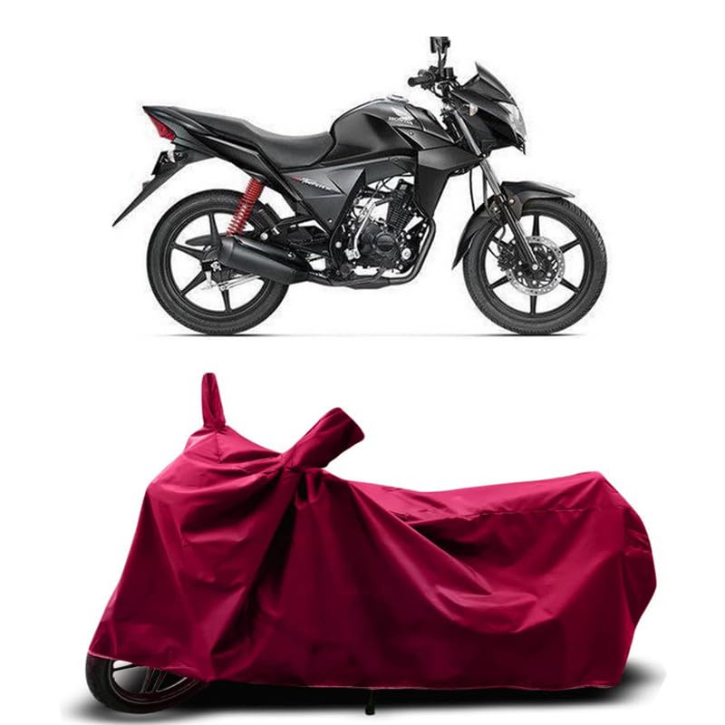 Image of DUFFEL-Two Wheeler Bike Body Cover Compatible for Cb Twister Heat Protectio /UV-Rays /Birds Dropping /DustProof /Waterproof Indoor Outdoor and Parking Full Body Protection All Variants [MAHROON]