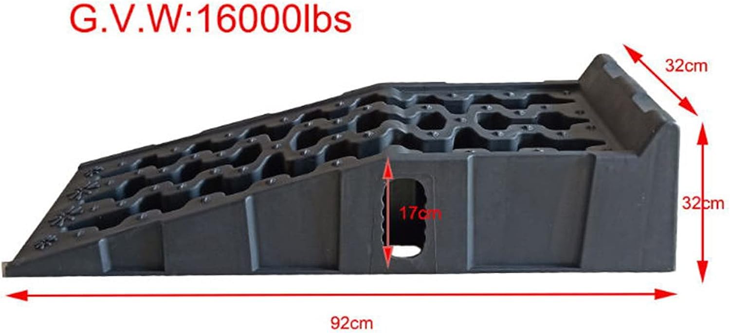 2PCS Hochleistungsplastikgaragen-Werkstatt-Auto-Service-Rampen-2er Set - bis 7300 kg Autoreparaturrampe | 92 * 32 * 32 cm |