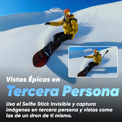 Insta360 X3 Paquete de Acción - Cámara de acción Impermeable de 360° con Sensor de 1/2 Pulgada, 5.7K 360, Fotos 72MP, estabilización, Pantalla táctil de 2.29", edición por IA, Live Streaming, Webcam - imagen 5