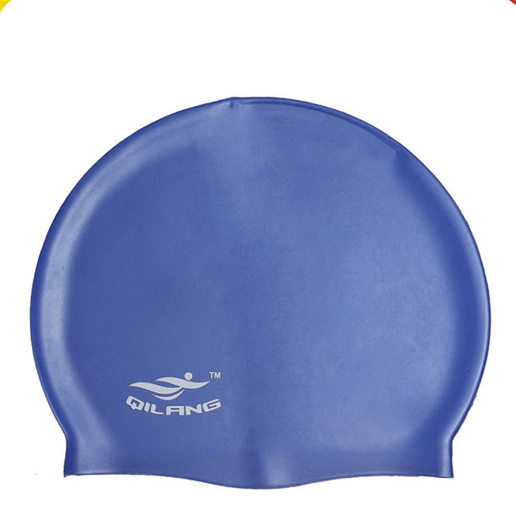 Ulalaza Silicone Swimming Cap Keep Hair Clean and Dry Elastic Swim Cap for Men Women