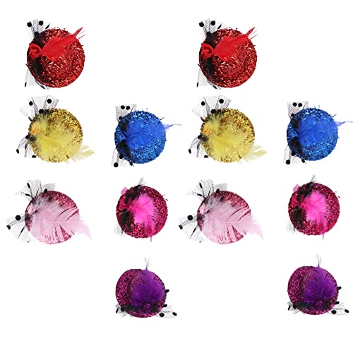 Beaupretty 36 Pcs Women's Hairpin Hat Color Veil For Wedding Mesh Barrette Dressassorted Fascinator Flower Fancy Clip Gothic Top Assorted Clips Hair Party Mini #TOP7