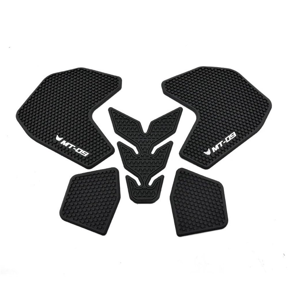Paraserbatoio per Moto per MT09 FZ09 2013-2023 Moto Antiscivolo Lato Adesivi Serbatoio Carburante Pad Impermeabile Adesivo in Gomma(Black b)