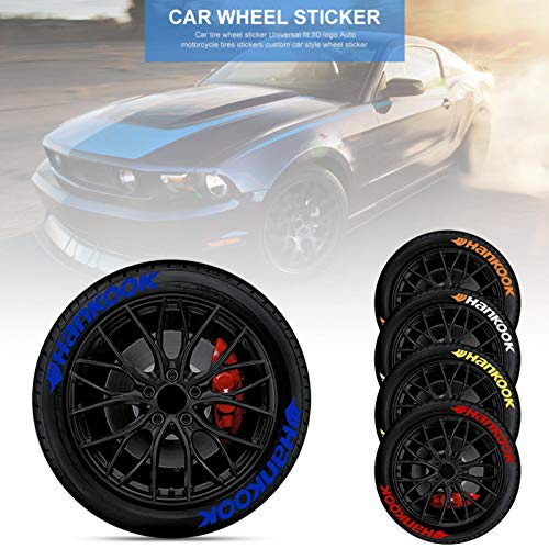 8 Sets Universal Car Tire Letter Sticker Personality Modified 3D Stereo Car Tires Sticker Tire Letter Decorative Sticker - Thumbnail 5