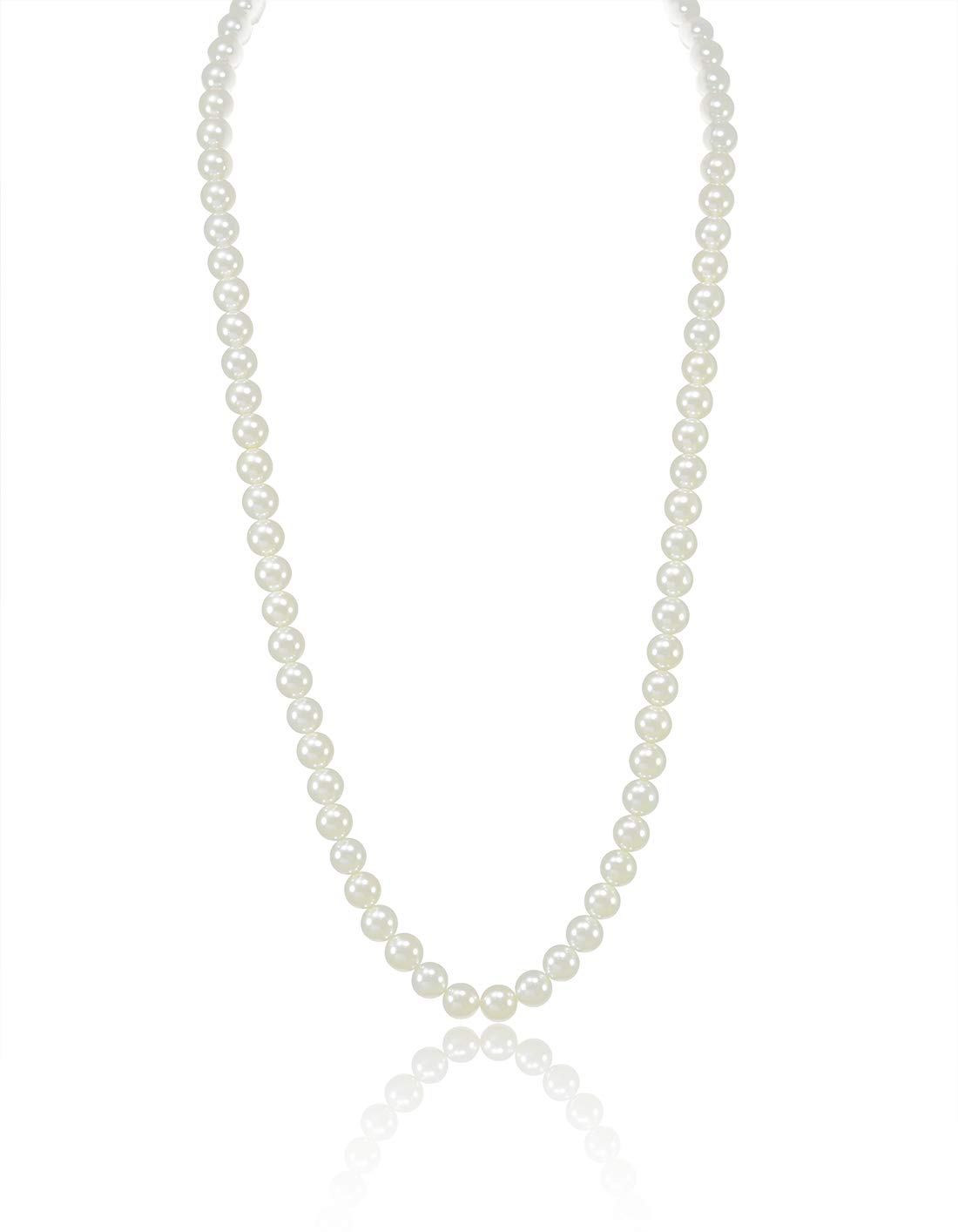 Jewelopia Desire Collection Pearl Mala White Single Line Necklace Jewellery For Women & Girls (24 Inch White Mala) (B07XY8QPMC) Amazon Price History, Amazon Price Tracker