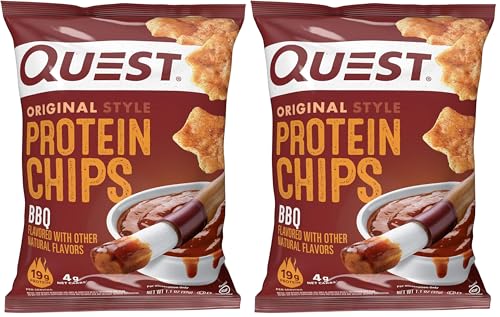 Image of Quest Nutrition BBQ Protein Chips,19g Protein,4g Net Carb,Gluten Free,1.1 oz,(Pack of 24)