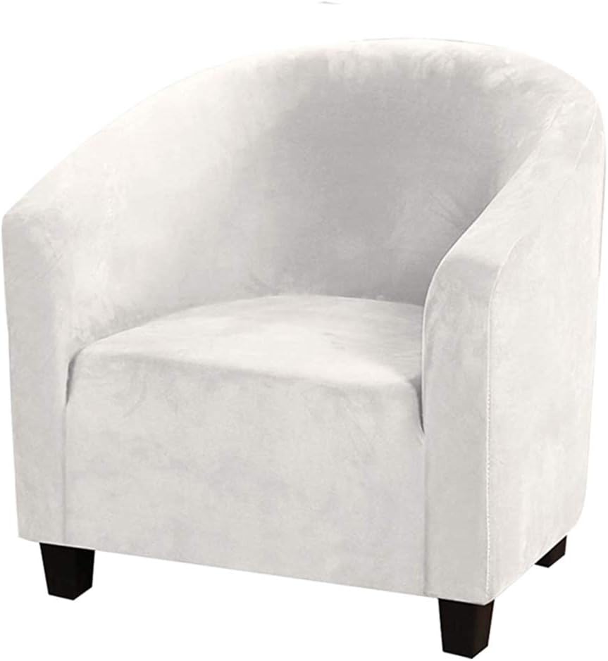 TOPCHANCES Club Chair Slipcover 1 Piece,Hight Stretch Tub Chair Slipcover,Soft Velvet Tub Chair Cover Armchair Sofa Slipcover for Barrel Chair Slipcovers