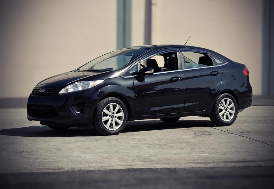 WellVisors Window Visors Wind Deflectors Compatible with Ford Fiesta Sedan 2011-2019 Aerodyn Aerodyn Series Rain Guards 3-847FD005