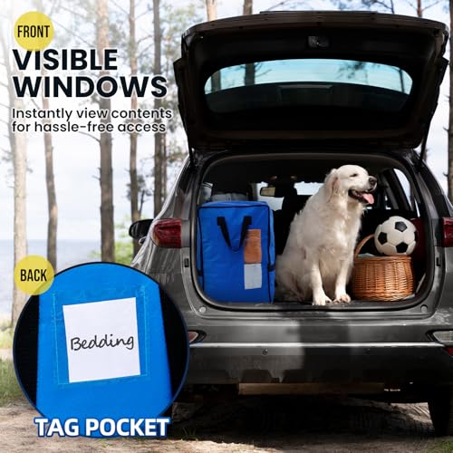 Image of TAILI 2 Pack Blue Moving Bags W /Adjustable Backpack Straps,Moving Supplies
