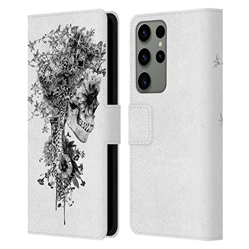Étui portefeuille Galaxy S23 Ultra Head Case Designs Riza Peker Crânes Housse Cuir