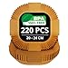 200/220 Piezas Papel Freidora Aire de 20-24cm BPA Free | Accesorios Air Fryer en Formato Cuadrado y Plano | Compatible para 5-7 Litros. (220 Unidades Cesta)