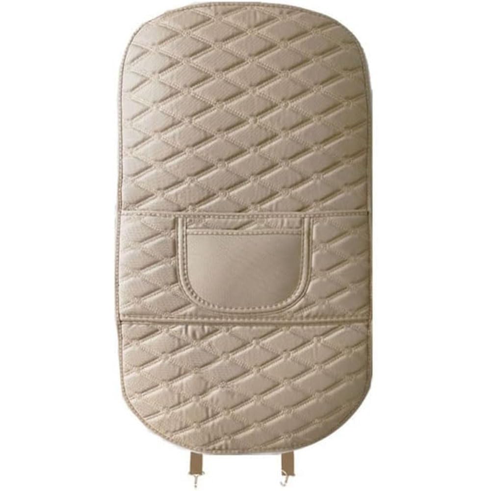 2 Pezzi Proteggi Sedile Posteriore Auto Bambini per Dodge Viper Dart RAM Caliber Nitro Avenger Journey, Protezione Schienale Sedile Impermeabile Anti-Kick Pad Accessori,Long-D/Beige