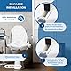 Mobiclinic®, Toilettensitzerhöhung, 17cm, Mit klappbaren, Gepolsterten armlehnen und Deckel, Passend für ovale toiletten, Ergonomisch, Leicht, Sicher, Europäische Marke, Modell guadiana