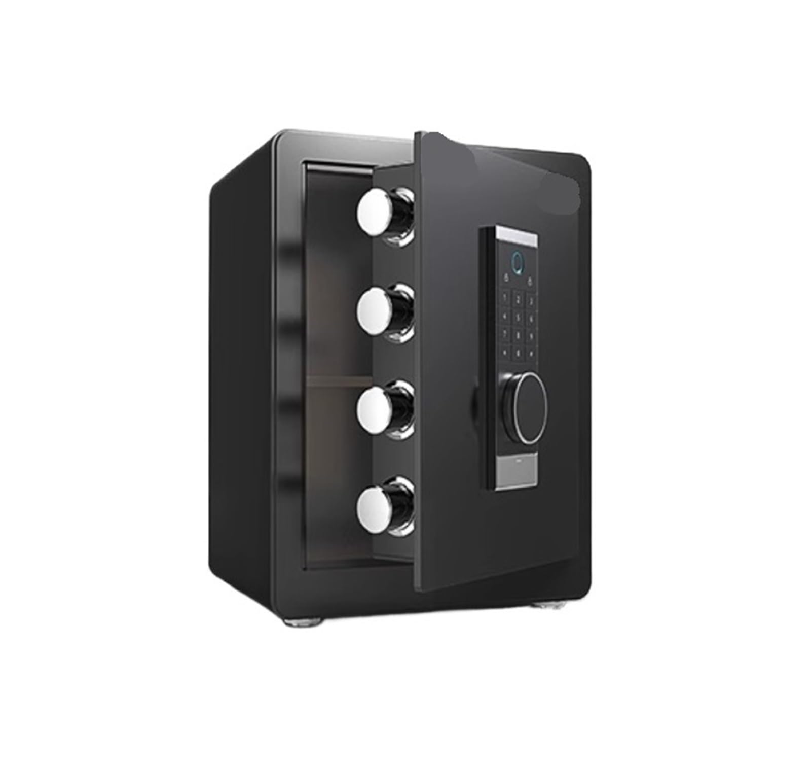 Cassaforte Cassetta di sicurezza biometrica for impronte digitali Cassaforte digitale con doppio sistema di allarme Ripiano rimovibile for ufficio domestico Cassetta portavalori(Svart)