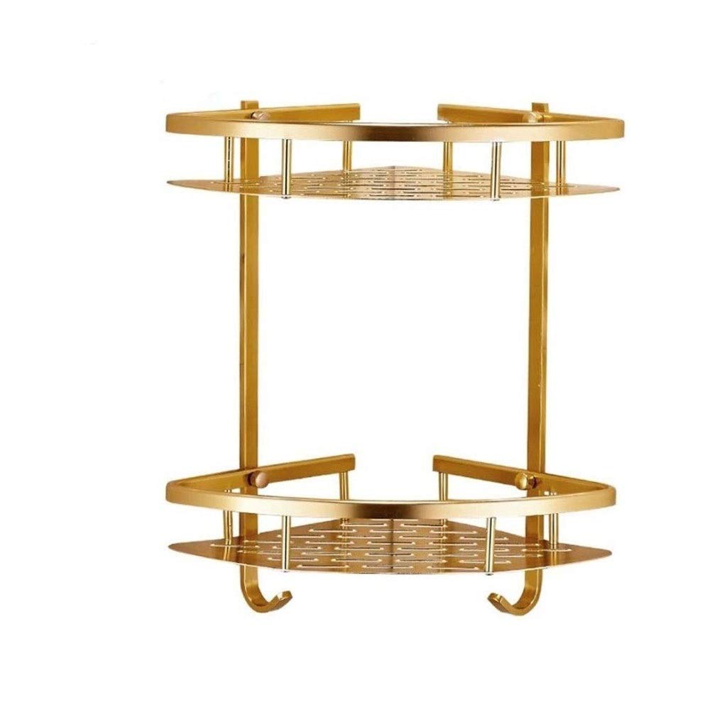 TMMLIJIPL Shelf Corner Shelves Aluminum 2 Tier Shower Caddy Shower Organizer Storage Basket for Shampoo