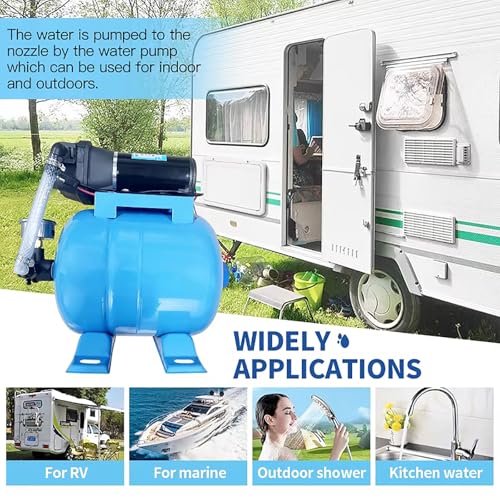 Image of Diaphragm Pump 12V DC 4.5 GPM 40 PSI Water Pressure Pump for Caravan /RV /Boat /Marine (12V)