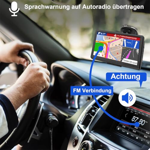 VOANZO Autonavigator Universelle Ausstattung für PKW und LKW Lebenslange kostenlose Kartenupdates Intelligente Sprachführung Praktischer Fahrspurassistent