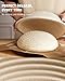 Wood Pulp Banneton Bread Proofing Baskets Set of 2, 9 Inch Round 2.2LB Sourdough Banneton Basket with Liner, Non-Stick Dough Proofing Bowl for Rising and Baking