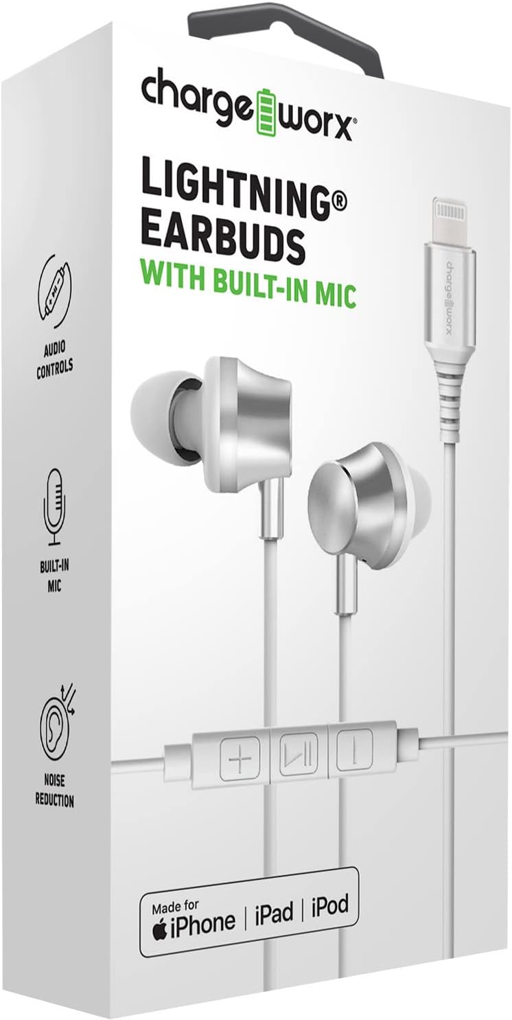 CHARGEWORX Lightning Earbuds with Built-in Mic and Jamaica Ubuy