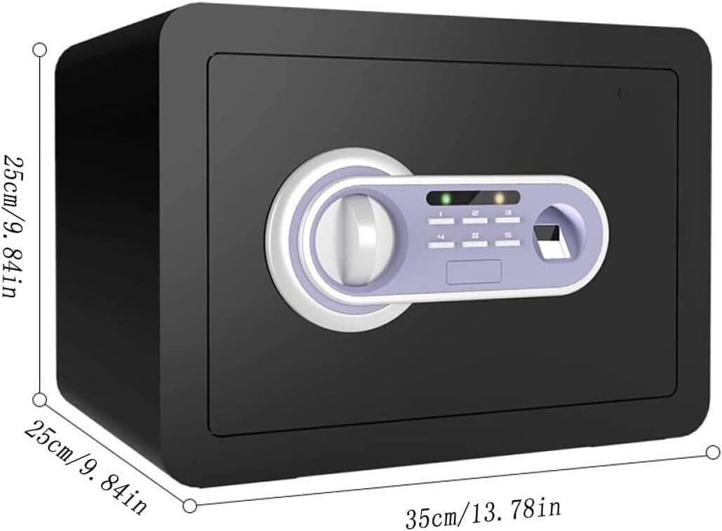 ligent Fingerprint Safe Electronic Lockbox - Wall Safe with Jamming Code Function - Secure Storage for Valuables, Cash & Documents - Ideal for Home, Office Security Protection