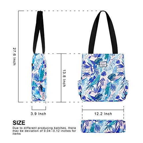Image of KAMO Floral Tote Bag - Waterproof Lightweight Handbags Travel Shoulder Bag for Hiking Yoga Gym Swimming Travel Beach