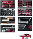 GEDORE red Werkzeugsatz in Schaumstoffmodulen, 81-teilig