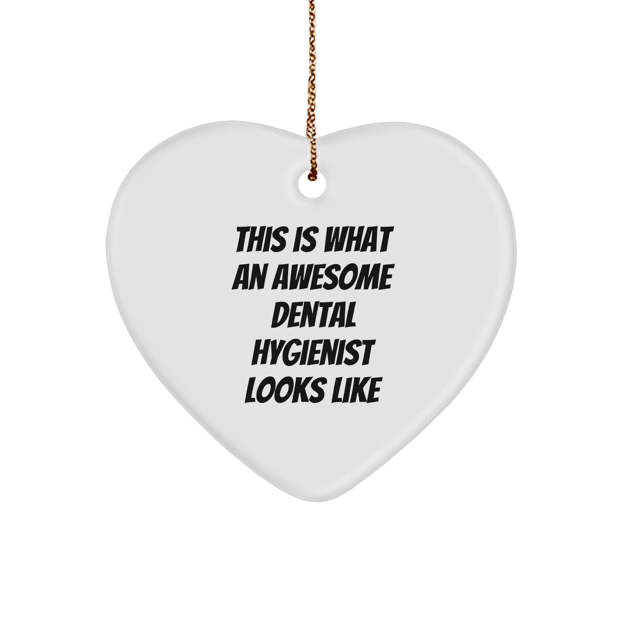 Dental Hygienist Heart Ornament, Heart Ornament, This is What an Awesome Dental Hygienist Looks Like, Gifts from Men to Women, Family, Coworkers, Christmas Unique Gifts
