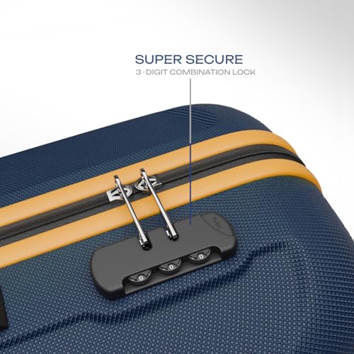 Image of Safari Cabin Thorium Neo 8 Wheels 55 Cm Small Trolley Bag Hard Case Polycarbonate 360 Degree Wheeling System Luggage, Trolley Bags for Travel, Suitcase for Travel, Graphite Blue