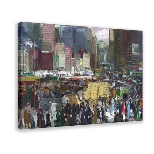Toile George Bellows New York cadre à suspendre finition premium