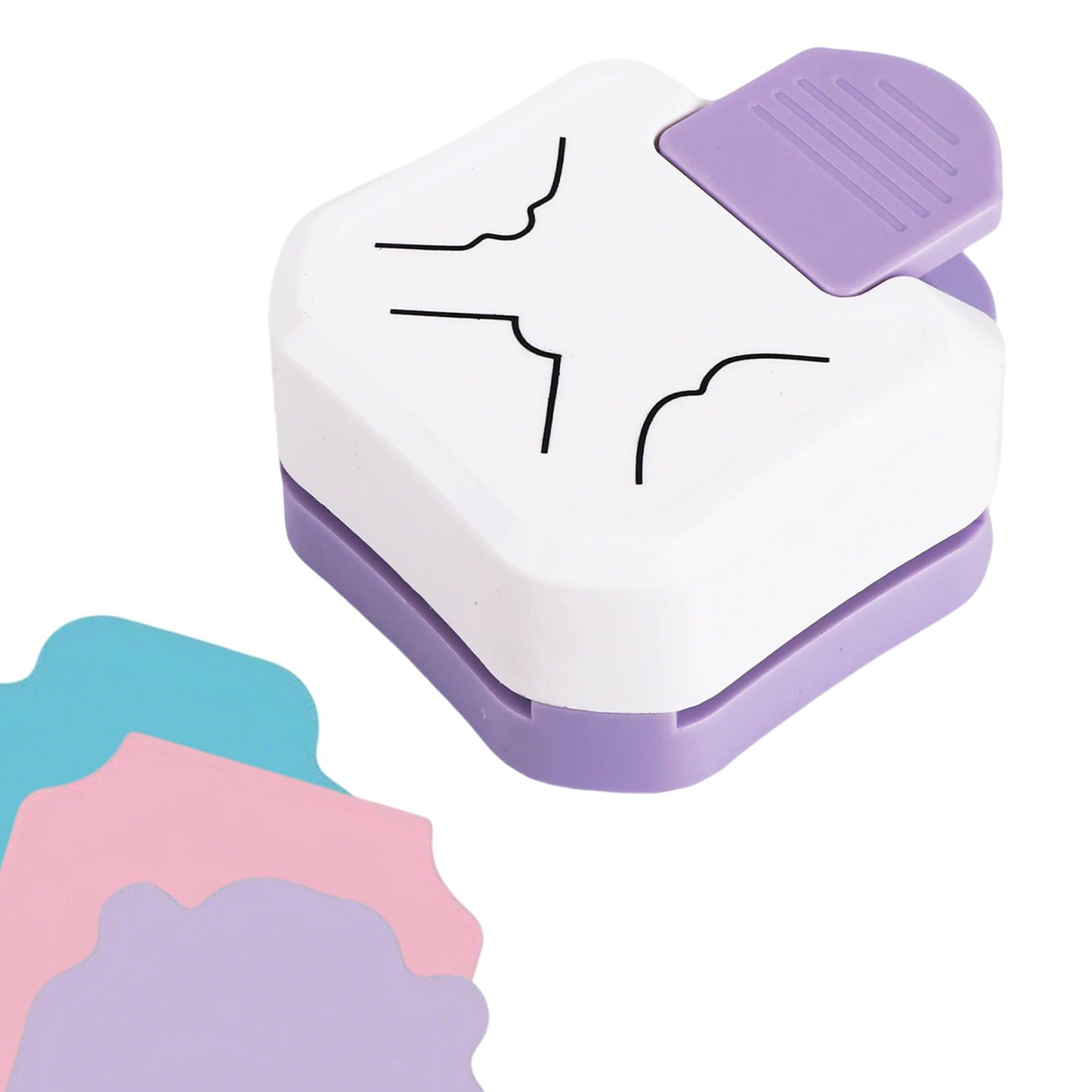 3 in 1 Corner Cutter, （R4mm+R7mm+R10mm）Corner Rounder Punch, Beauty Shape Chamfer Edges Round Corner Punch, Paper Punches for Crafting, Scrapbooking, Photos, DIY Projects, Card Making, Laminate (#A2)