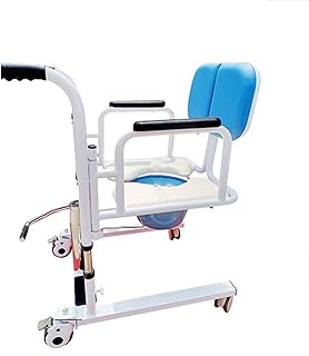 Silla de Traslado de Pacientes, Palanca de Cambios for El Hogar for Ancianos con Parálisis de Enfermería, Silla de Ruedas Manual, Ajustable en Altura (Color : Blue, Size : B)