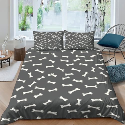 Housse de couette modèle osseux imprimé en 3D parure de lit 140x200