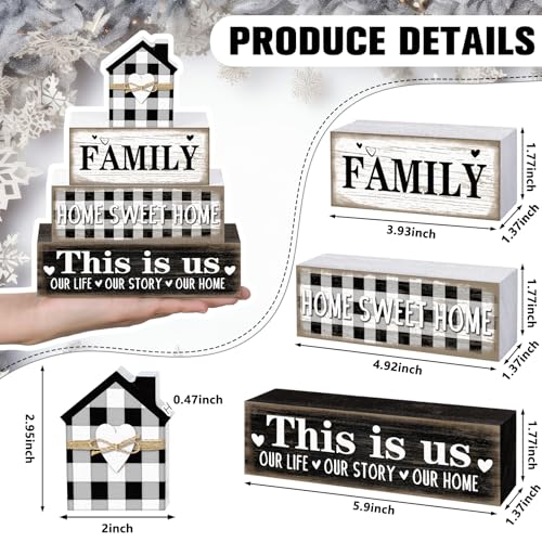 Farmhouse-Wooden-Tabletop-Decor-Home-Tiered-Tray-Decor-Rustic-Retro-Family-Home-Sweet-Home-This-Is-Us-Wood-Sign-Decorations-for-Coffee-Shelf-Desk-and-Home-Centerpiece-Decoration Farmhouse Wooden Tabletop Decor Home Tiered Tray Decor Rustic Retro Family Home Sweet Home This Is Us Wood Sign Decorations for Coffee Shelf Desk and Home Centerpiece Decoration