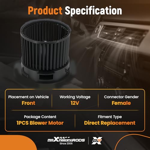 Image of maXpeedingrods AC Blower Motor Fan 700256 Fits for Nissan: for Juke 2009-2017, for Cube 2009-2014, for Leaf 2011-2012, HVAC Heater Blower Motor Assembly # 272261FC0B 272261KL0A 272261KM0A