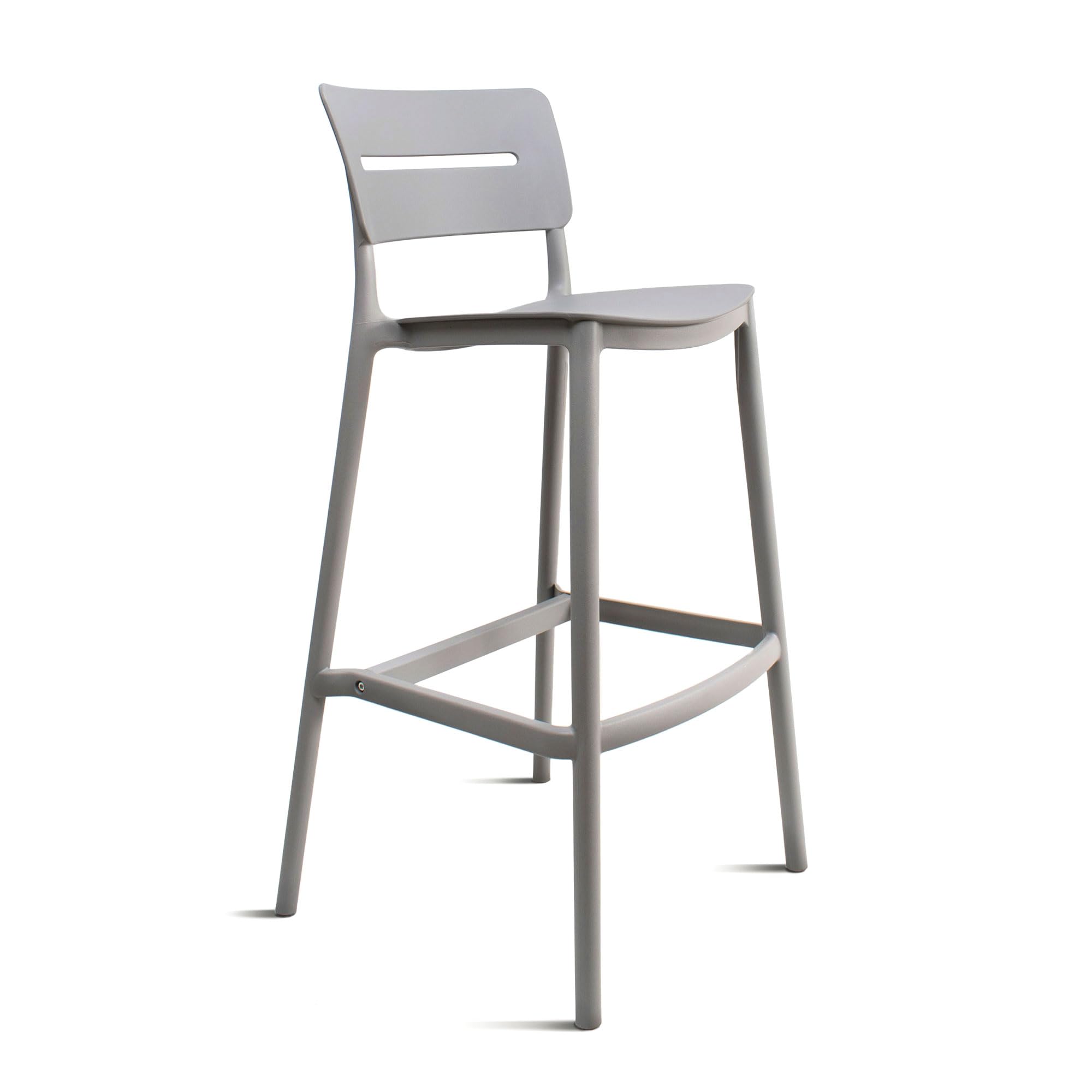 THE SECRET HOME─ Taburete de Polipropileno- Alto. 101 cm x Largo. 48 cm x Ancho. 48 cm ─ Estilo Nórdico ─Varios Modelos (Gris- 1ud)