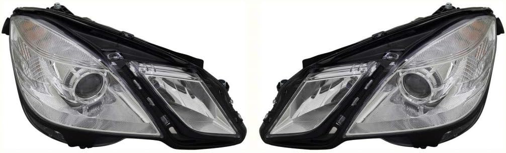 KarParts360 For Mercedes-Benz E350/E550 Headlight 2010 11 12 2013 Pair Driver and Passenger Side Wagon CAPA Certified For MB2502182 | 212 820 95 61