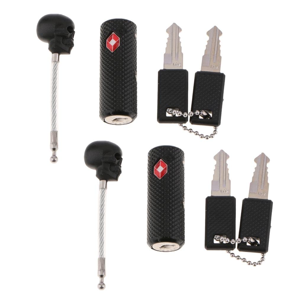 heavenglow Meadawgs®2 Pieces TSA Straight Barrel Cable Sentry Key Lock w/Skull Head for Travel|Travel|Travel Accessories|Locks-picture-37