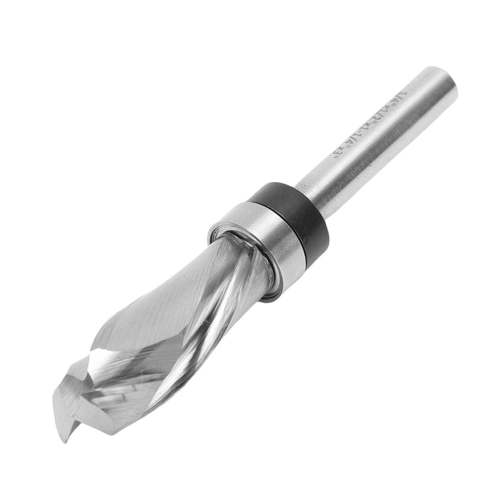 Weytoll Fresa de compresión de 1/4 pulgadas, vástago de acero de tungsteno, diseño en espiral, para recortar