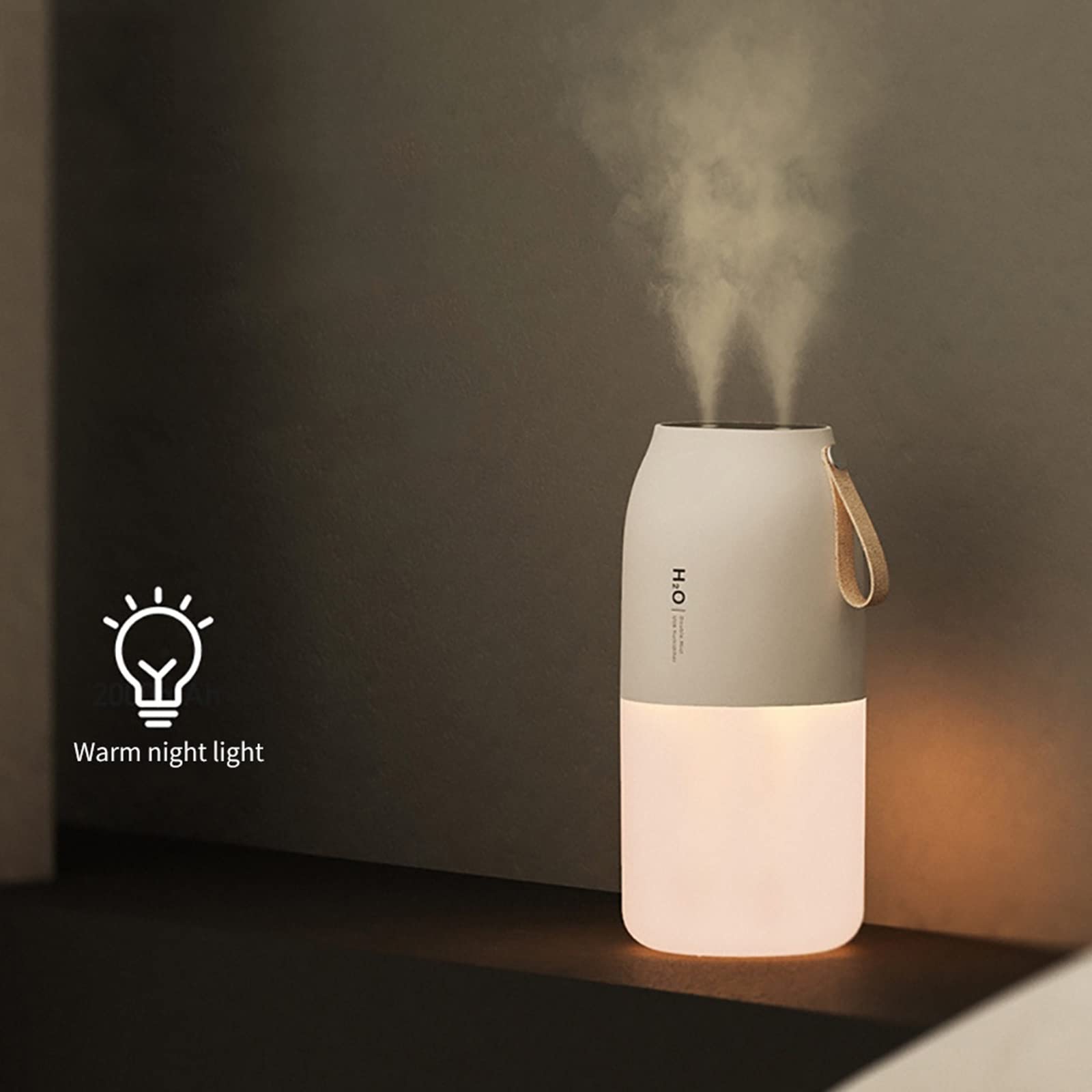Oczyszczacz powietrza i Nawilżacz Bezprzewodowy Nawilżacz Powietrza Dyfuzor Aroma, 2000mAh Bateria Olejek Dyfuzor Podwójna Dysza Akumulator Nawilżacz Nawilżacz