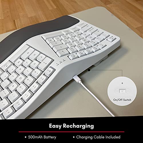 Macally Wireless Ergonomic Keyboard and a Quiet Click Mouse, Work Like You're Supposed to.