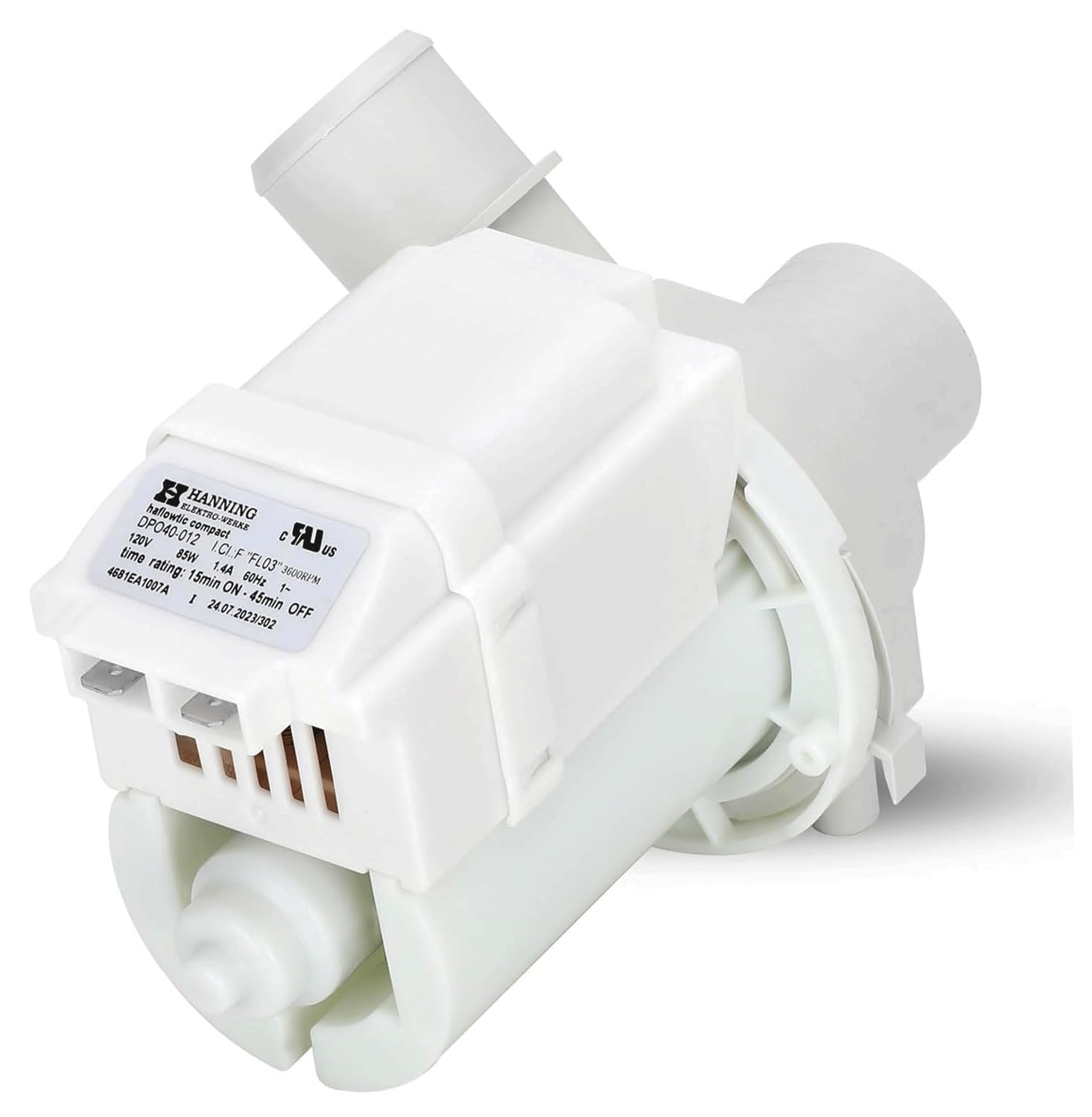 Enterpark DPO40-012 Washer Water Pump Replacement Part for LG Washers Compatible with WT5170HW WT1701CW WT5680HVA WT5170HV WT5680HWA 048231013369 048231013635-2 YEAR WARRANTY