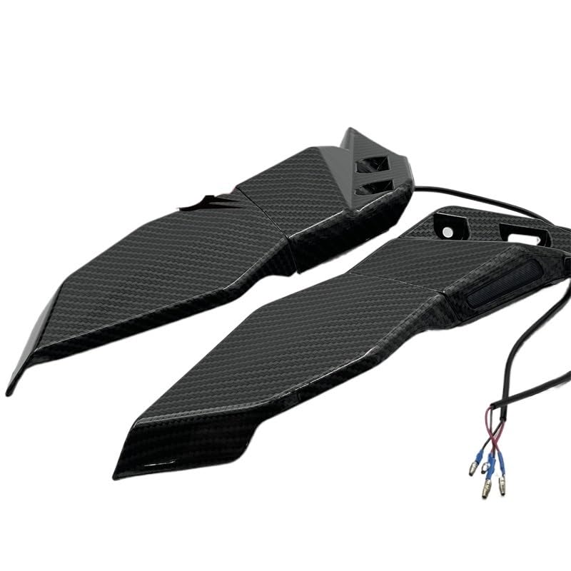 Spoilers Aérodynamiques Latéraux Moto à Rétroviseurs