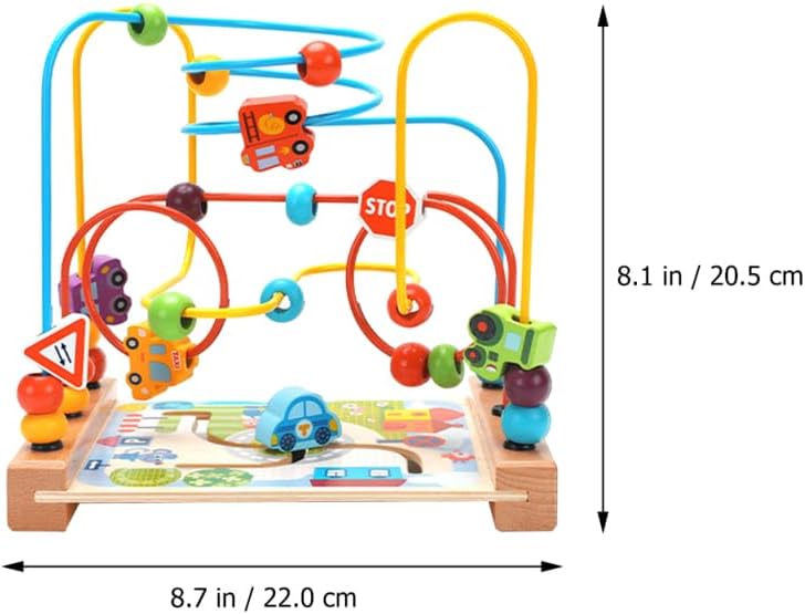 Alasum Ocean-Themed Wooden Bead Maze Toy for Toddlers Ages 1-5 - Montessori Educational Activity Center for Fine Motor Skills and Sensory Learning - Colorful Bead Puzzle and Sequencing Toy for Kids
