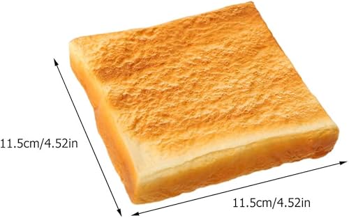 Miniatura 2 de Kisangel 2 piezas de rebanadas de pan falso, modelo de tostadas artificiales, pan francés falso, adornos de pan simulado para decoración creativa de